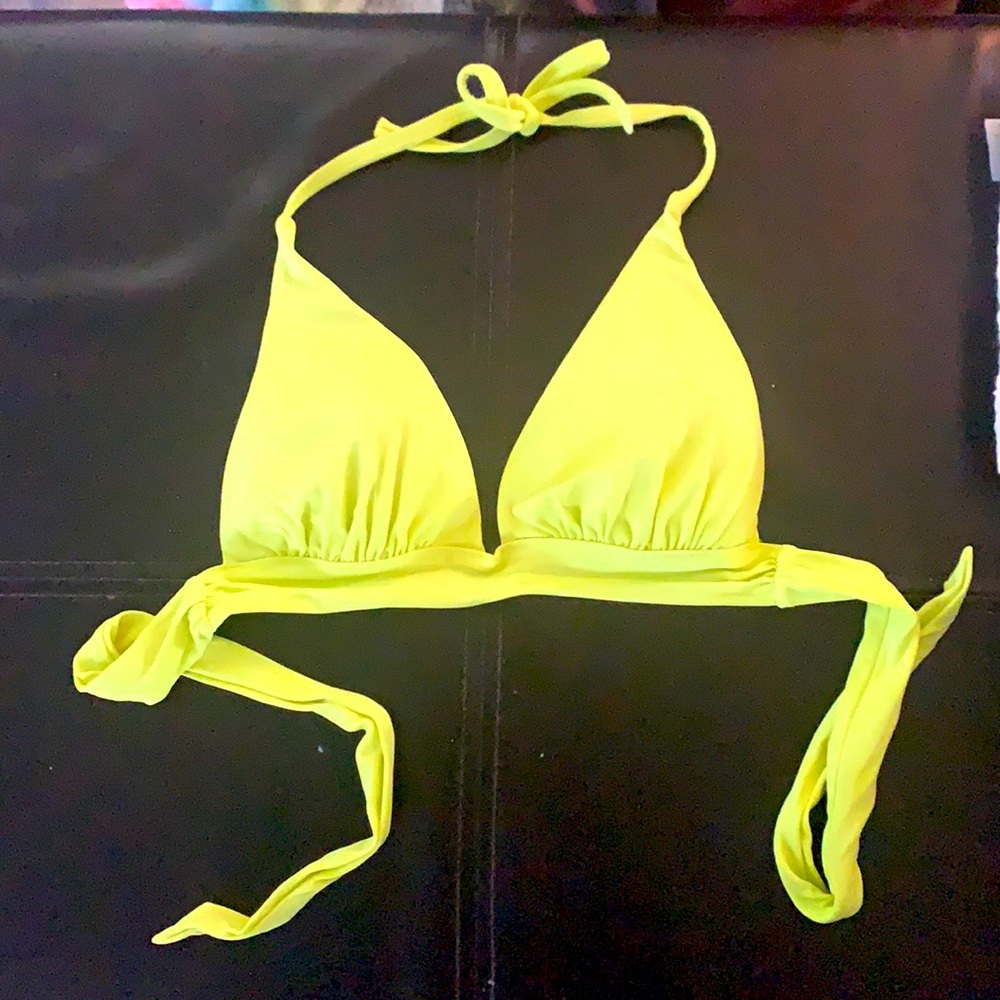 Victoria’s Secret neon yellow padded bikini